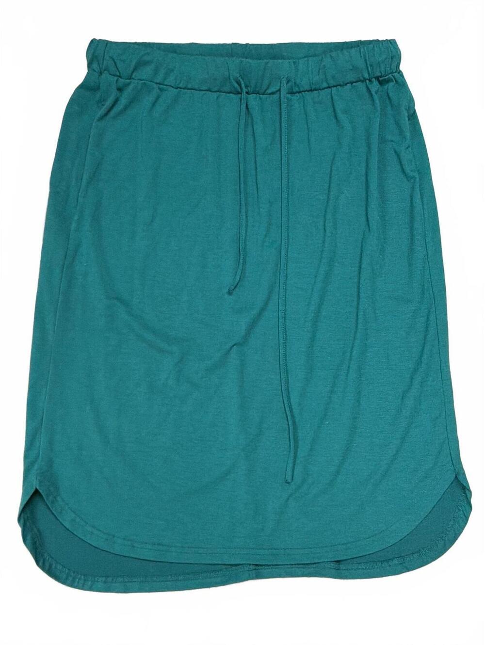 118: Tickled Teal Drawstring Skirt - Large